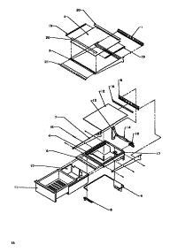 Refrigerator Shelves / Drawers parts for Amana Side-By-Side Refrigerator SXD19NL-P1168802WL from AppliancePartsPros.com
