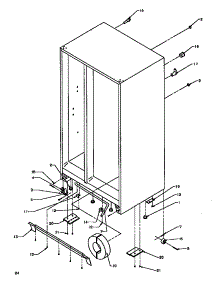 Drain And Rollers parts for Amana Side-By-Side Refrigerator SXD19NL-P1168802WL from AppliancePartsPros.com