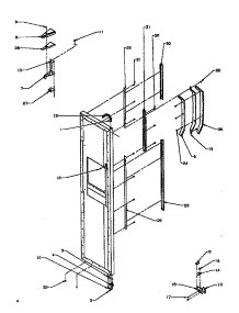 Freezer Door Hinge / Trim parts for Amana Side-By-Side Refrigerator SXD19NW-P1168802WW from AppliancePartsPros.com