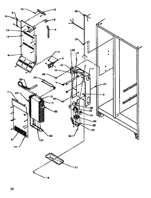 Evaporator And Air Handling parts for Amana Side-By-Side Refrigerator SXD19NW-P1168802WW from AppliancePartsPros.com