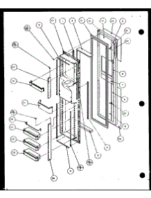 Freezer Door (Sxd20j / P7870123w) (Sxd20jp / P7870124w) (Sxd20jb / P7870131w) parts for Amana Side-By-Side Refrigerator SXD20J-P7870123W from AppliancePartsPros.com