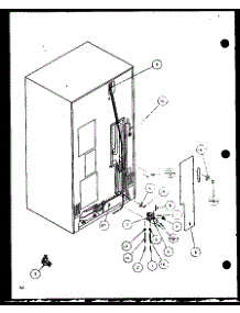 Cabinet Back (Sbd20j / P7870126w) parts for Amana Side-By-Side Refrigerator SXD20J-P7870123W from AppliancePartsPros.com