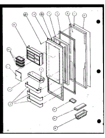 Refrigerator Door (Sxd20j / P7870123w) (Sxd20jp / P7870124w) (Sxd20jb / P7870131w) parts for Amana Side-By-Side Refrigerator SXD20JB-P7870131W from AppliancePartsPros.com