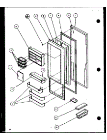 Refrigerator Door (Sbd20j / P7870126w) parts for Amana Side-By-Side Refrigerator SXD20JB-P7870131W from AppliancePartsPros.com