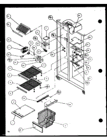 Freezer Shelving And Refrigerator Light (Sbd20j / P7870126w) parts for Amana Side-By-Side Refrigerator SXD20JB-P7870131W from AppliancePartsPros.com