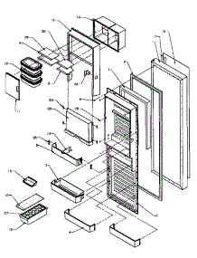 Refrigerator Door parts for Amana Side-By-Side Refrigerator SXD20Q2E-P1162508WE from AppliancePartsPros.com