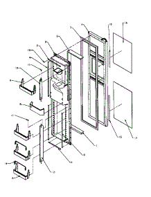 Freezer Door parts for Amana Side-By-Side Refrigerator SXD20Q2W-P1162508WW from AppliancePartsPros.com