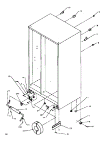 Drain And Rollers parts for Amana Side-By-Side Refrigerator SXD20QP2E-P1162510WE from AppliancePartsPros.com