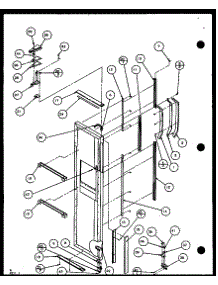 Freezer Door (Sxd25j / P1104001w) (Sxd25jb / P1104003w) (Sxd25jp / P1104005w) parts for Amana Side-By-Side Refrigerator SXD22J-P1104020W from AppliancePartsPros.com