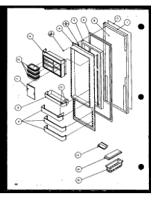 Refrigerator Door (Sxd25jp / P1116405w) (Sxd25jp / P1116406w) parts for Amana Side-By-Side Refrigerator SXD22J-P1116103W from AppliancePartsPros.com