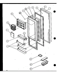 Refrigerator Door (Sxd25j / P7870106w) (Sxd25jb / P7870107w) (Sxd25jp / P7870108w) (Sxd22j / P7870119w) parts for Amana Side-By-Side Refrigerator SXD22J-P7870119W from AppliancePartsPros.com
