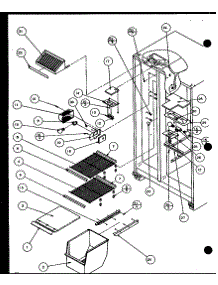 Freezer Shelving And Refrigerator Light (Sxd25j / P7870106w) (Sxd25jb / P7870107w) (Sxd25jp / P7870108w) (Sxd22j / P7870119w) parts for Amana Side-By-Side Refrigerator SXD22J-P7870119W from AppliancePartsPros.com