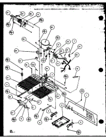 Machine Compartment - Panasonic Compressor (Sxd19mw / P1121402ww) (Sxd19mg / P1121402wg) (Sxd19ml / P1121402wl) (Sxd22mw / P1120803ww) (Sxd22mg / P1120803wg) (Sxd22ml / P1120803wl) (Sxd22mw / P1120804ww) (Sxd22mg / P1120804wg) (Sxd22ml / P1120804wl) (Sxd22mbg / P1120807wg) ( parts for Amana Side-By-Side Refrigerator SXD22MBG-P1120807WG from AppliancePartsPros.com