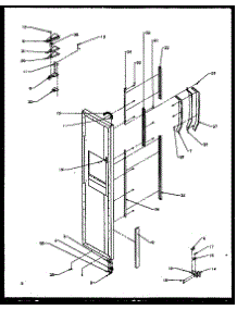 Freezer Door Hinge And Trim Parts (Sxd22ng / P1162405wg) (Sxd22nl / P1162405wl) (Sxd22nw / P1162405ww) (Ssd25nbl / P1162409wl) (Ssd25nbw / P1162409ww) parts for Amana Side-By-Side Refrigerator SXD22NG-P1162405WG from AppliancePartsPros.com
