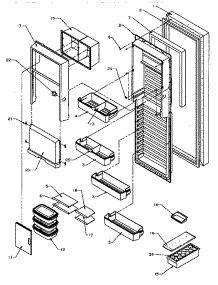 Refrigerator Door (Sxd27q2e / P1181313we) (Sxd27q2l / P1181313wl) (Sxd27q2w / P1181313ww) parts for Amana Side-By-Side Refrigerator SXD22Q2L-P1181308WL from AppliancePartsPros.com