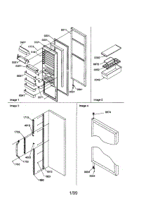 Refrigerator  Door And Accessories parts for Amana Side-By-Side Refrigerator SXD22S2E-P1303503WE from AppliancePartsPros.com