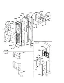 Freezer Door parts for Amana Side-By-Side Refrigerator SXD22S2E-P1303512WE from AppliancePartsPros.com