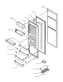 Refrigerator Door Foam Assembly parts for Amana Side-By-Side Refrigerator SXD22S2L-P1190404WL from AppliancePartsPros.com
