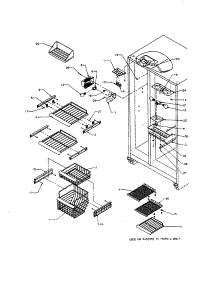 Freezer Baskets And Shelves parts for Amana Side-By-Side Refrigerator SXD22S2L-P1190404WL from AppliancePartsPros.com