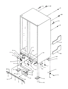 Brackets, Drain Tube And Water Tank parts for Amana Side-By-Side Refrigerator SXD22S2L-P1190404WL from AppliancePartsPros.com