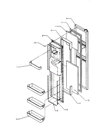 Freezer Door Foam Assembly parts for Amana Side-By-Side Refrigerator SXD22S2W-P1190404WW from AppliancePartsPros.com