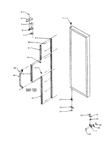 Refrigerator Door Trim parts for Amana Side-By-Side Refrigerator SXD22S2W-P1190404WW from AppliancePartsPros.com