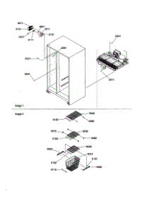 Freezer Shelves And Lights parts for Amana Side-By-Side Refrigerator SXD23VE-P1315301WE from AppliancePartsPros.com