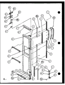 Freezer Door (Sxd25j / P1104002w) (Sxd25jb / P1104004w) (Sxd25jp / P1104006w) parts for Amana Side-By-Side Refrigerator SXD25J-P1104002W from AppliancePartsPros.com