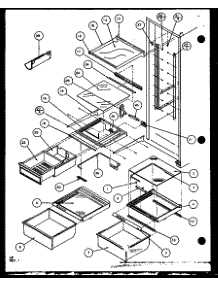 Refrigerator Shelving And Drawers (Sxd22j / P1104019w) (Sxd22j / P1104020w) parts for Amana Side-By-Side Refrigerator SXD25J-P1104002W from AppliancePartsPros.com