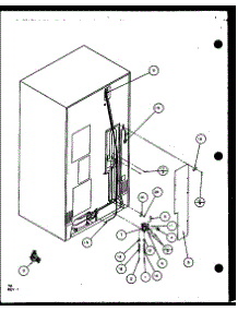 Cabinet Back (Sxd22j / P1104019w) (Sxd22j / P1104020w) parts for Amana Side-By-Side Refrigerator SXD25J-P1104002W from AppliancePartsPros.com
