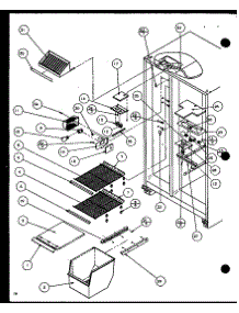 Freezer Shelving And Refrigerator Light (Sxd25j / P1116401w) (Sxd25j / P1116402w) parts for Amana Side-By-Side Refrigerator SXD25J-P1116402W from AppliancePartsPros.com