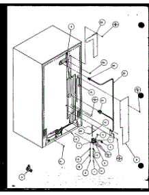 Cabinet Back (Sxd25jp / P1116405w) (Sxd25jp / P1116406w) parts for Amana Side-By-Side Refrigerator SXD25J-P1116402W from AppliancePartsPros.com