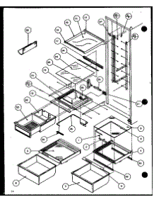 Refrigerator Shelving And Drawers (Sxd25j / P7870106w) (Sxd25jb / P7870107w) (Sxd25jp / P7870108w) (Sxd22j / P7870119w) parts for Amana Side-By-Side Refrigerator SXD25J-P7870106W from AppliancePartsPros.com