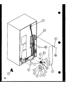 Cabinet Back (Sxd25j / P1104002w) (Sxd25jb / P1104004w) (Sxd25jp / P1104006w) parts for Amana Side-By-Side Refrigerator SXD25JB-P1104003W from AppliancePartsPros.com