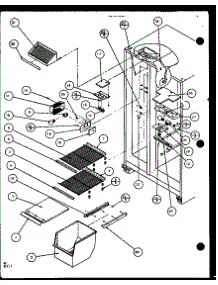 Freezer Shelving And Refrigerator Light (Sxd22j / P1104019w) (Sxd22j / P1104020w) parts for Amana Side-By-Side Refrigerator SXD25JB-P1104003W from AppliancePartsPros.com