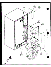 Cabinet Back (Sxd22j / P1116103w) (Sxd22j / P1116104w) parts for Amana Side-By-Side Refrigerator SXD25JB-P1116403W from AppliancePartsPros.com