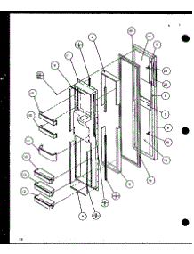 Freezer Door (Sxd25j / P1116401w) (Sxd25j / P1116402w) parts for Amana Side-By-Side Refrigerator SXD25JB-P1116404W from AppliancePartsPros.com