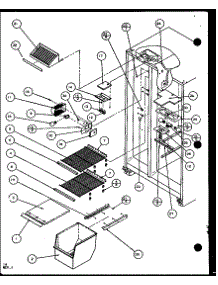 Freezer Shelving And Refrigerator Light (Sxd25j / P1104001w) (Sxd25jb / P1104003w) (Sxd25jp / P1104005w) parts for Amana Side-By-Side Refrigerator SXD25JP-P1104005W from AppliancePartsPros.com