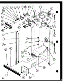 Refrigerator / Freezer Controls And Cabinet Part (Sxd25j / P1104001w) (Sxd25jb / P1104003w) (Sxd25jp / P1104005w) parts for Amana Side-By-Side Refrigerator SXD25JP-P1104005W from AppliancePartsPros.com