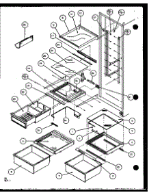 Refrigerator Shelving And Drawers (Sxd25j / P1104002w) (Sxd25jb / P1104004w) (Sxd25jp / P1104006w) parts for Amana Side-By-Side Refrigerator SXD25JP-P1104005W from AppliancePartsPros.com