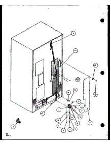 Cabinet Back (Sxd25j / P1104001w) (Sxd25jb / P1104003w) (Sxd25jp / P1104005w) parts for Amana Side-By-Side Refrigerator SXD25JP-P1104006W from AppliancePartsPros.com