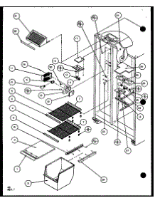 Freezer Shelving And Refrigerator Light (Sxd25j / P1104002w) (Sxd25jb / P1104004w) (Sxd25jp / P1104006w) parts for Amana Side-By-Side Refrigerator SXD25JP-P1104006W from AppliancePartsPros.com