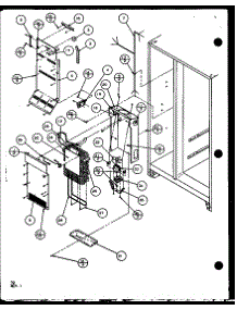 Evaporator And Air Handling (Sxd22j / P1104019w) (Sxd22j / P1104020w) parts for Amana Side-By-Side Refrigerator SXD25JP-P1104006W from AppliancePartsPros.com