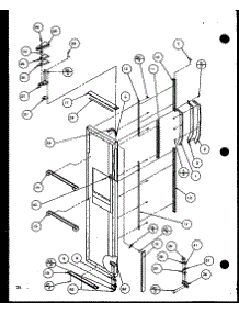 Freezer Door (Sxd25jb / P1116403w) (Sxd25jb / P1116404w) parts for Amana Side-By-Side Refrigerator SXD25JP-P1116405W from AppliancePartsPros.com