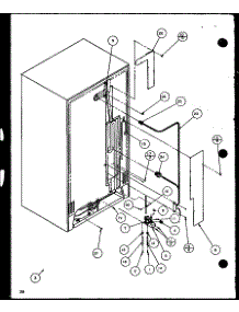 Cabinet Back (Sxd25j / P1116401w) (Sxd25j / P1116402w) parts for Amana Side-By-Side Refrigerator SXD25JP-P1116406W from AppliancePartsPros.com