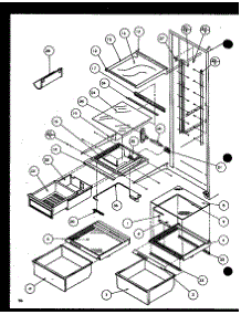 Refrigerator Shelving And Drawers (Sxd22j / P1116103w) (Sxd22j / P1116104w) parts for Amana Side-By-Side Refrigerator SXD25JP-P1116406W from AppliancePartsPros.com