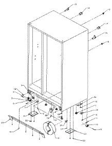 Freezer Door Hinge And Trim parts for Amana Side-By-Side Refrigerator SXD25N-P1162406W from AppliancePartsPros.com