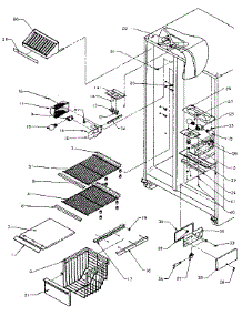 Freezer Shelving And Refrigerator Light parts for Amana Side-By-Side Refrigerator SXD25N-P1162406W from AppliancePartsPros.com