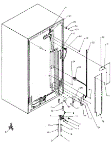 Rear Cabinet Water Supply parts for Amana Side-By-Side Refrigerator SXD25N-P1162406W from AppliancePartsPros.com