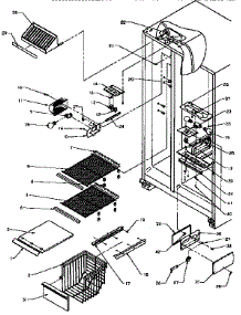 Freezer Section parts for Amana Side-By-Side Refrigerator SXD25N-P1162419W from AppliancePartsPros.com